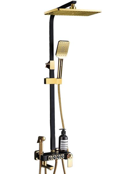 bathroom shower set black and golden smart digital display constant temperature household sets
bathroom shower set black and golden smart digital display constant temperature household sets