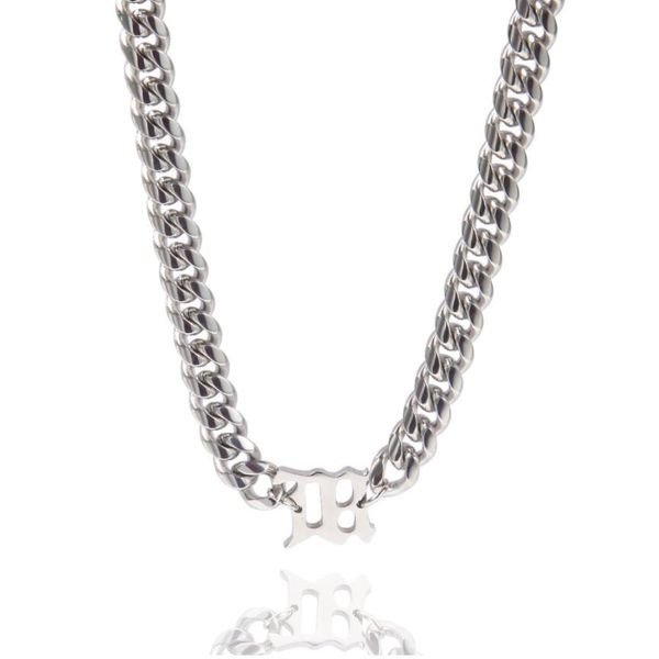 hip hop personality design letter stainless steel clavicle chain rap gold plated necklace bracelet for women and men, Silver
hip hop personality design letter stainless steel clavicle chain rap gold plated necklace bracelet for women and men, Silver