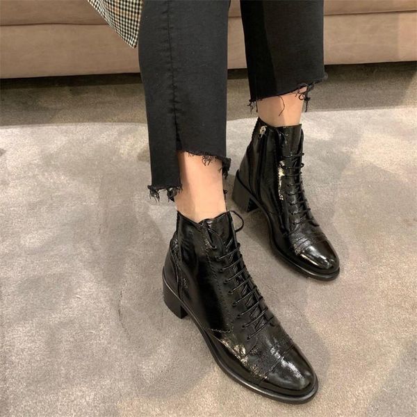 boots pointed toe ankle women patchwork ladies shoes lace up retro botas de mujer 2021 fashion boot, Black
boots pointed toe ankle women patchwork ladies shoes lace up retro botas de mujer 2021 fashion boot, Black