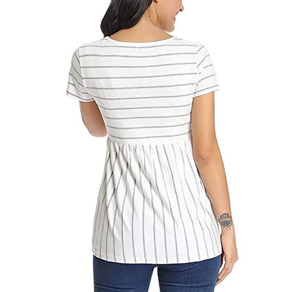 maternity dresses ruffle loose pregnancy blouse striped t-shirt tunic 3 quarter casual clothes pregnant womens clothing, White
maternity dresses ruffle loose pregnancy blouse striped t-shirt tunic 3 quarter casual clothes pregnant womens clothing, White