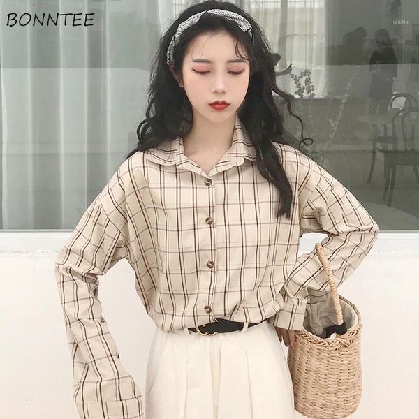 shirts women elegant plaid all-match trendy korean retro womens loose single breasted students spring chic 2021 blouses leisure women's, White
shirts women elegant plaid all-match trendy korean retro womens loose single breasted students spring chic 2021 blouses leisure women's, White