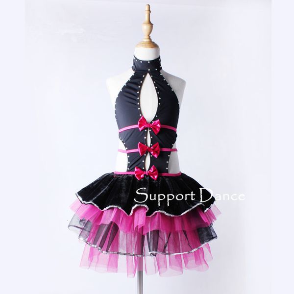 stage wear girls women backless latin dress kids bow dance costume c141 cl2h, Black;red
stage wear girls women backless latin dress kids bow dance costume c141 cl2h, Black;red