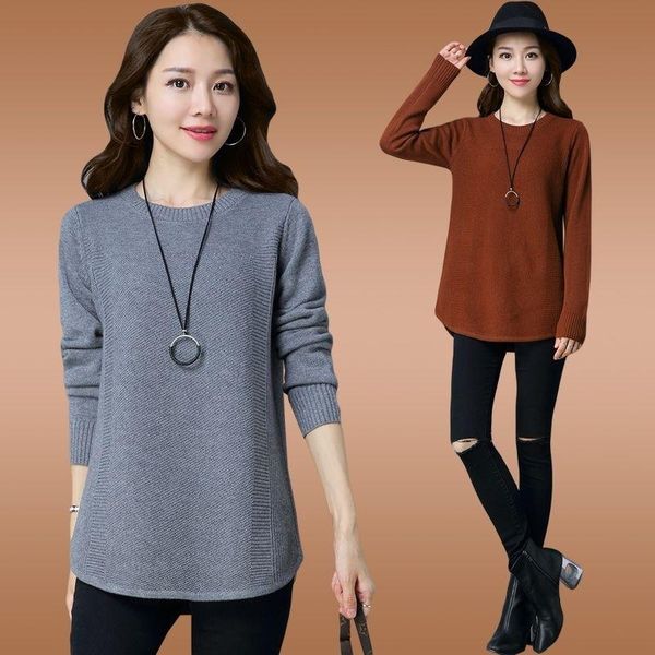 women's sweaters plus velvet / no thick sweater women autumn and winter hedging large size mid-length korean loose base, White;black
women's sweaters plus velvet / no thick sweater women autumn and winter hedging large size mid-length korean loose base, White;black