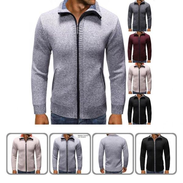 men's sweaters skin-friendly classic stand collar zipper closure cardigan sweater comfy knitted long sleeve for daily wear, White;black
men's sweaters skin-friendly classic stand collar zipper closure cardigan sweater comfy knitted long sleeve for daily wear, White;black