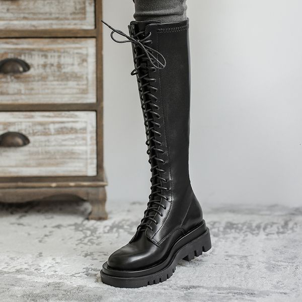martin black thick bottom thin lace up high long tube knight women's 2021 autumn and winter boots
martin black thick bottom thin lace up high long tube knight women's 2021 autumn and winter boots