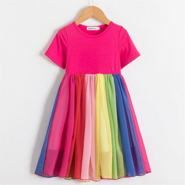 girl's dresses girls summer short sleeve rainbow princess dress tulle tutu holiday party beachwear kids colorful clothing 3-8 year chil, Red;yellow
girl's dresses girls summer short sleeve rainbow princess dress tulle tutu holiday party beachwear kids colorful clothing 3-8 year chil, Red;yellow