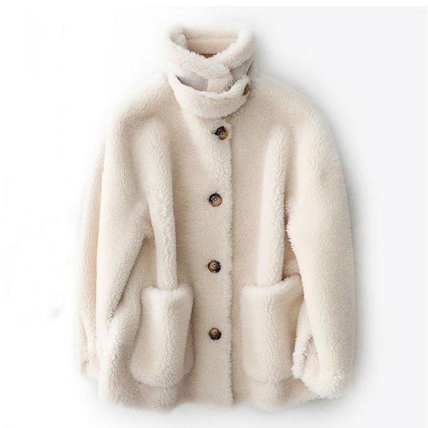 women's fur & faux natural real coat fashion winter women pink jacket stand collar sheep shearing parka plus szie overszie pocket, Black
women's fur & faux natural real coat fashion winter women pink jacket stand collar sheep shearing parka plus szie overszie pocket, Black