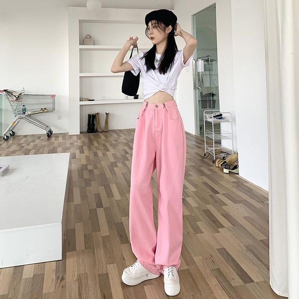 women's jeans multi color wide leg women loose summer thin high waist show design sense straight tube mop pants tide, Blue
women's jeans multi color wide leg women loose summer thin high waist show design sense straight tube mop pants tide, Blue