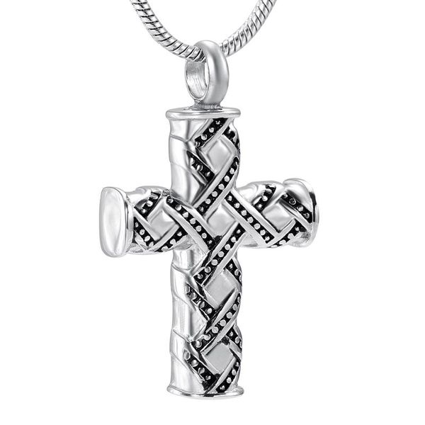 pendant necklaces memorial jewelry vintage cross stainless steel cremation necklace ashes for pet/human, Silver
pendant necklaces memorial jewelry vintage cross stainless steel cremation necklace ashes for pet/human, Silver