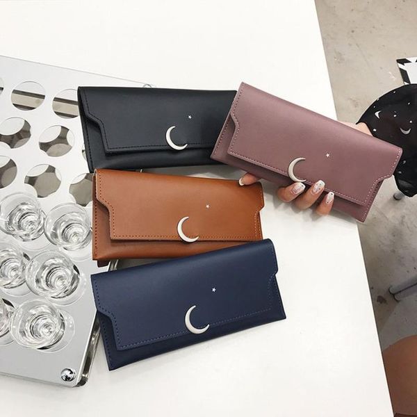 wallet pu leather fashion retro women's long hand bag korean star moon lady wallets purse, White
wallet pu leather fashion retro women's long hand bag korean star moon lady wallets purse, White