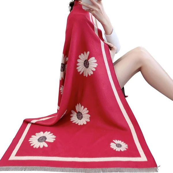 scarves floral winter women shrugs scarf double-faced daisy warm thick cashmere shawl pashmina and neck wraps muffler fular sjaal, Blue;gray
scarves floral winter women shrugs scarf double-faced daisy warm thick cashmere shawl pashmina and neck wraps muffler fular sjaal, Blue;gray