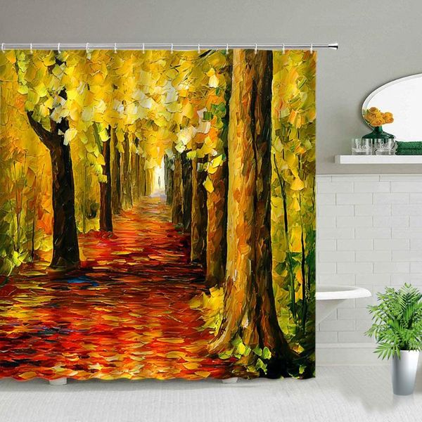 shower curtains oil painting curtain autumn landscape pattern bathroom decor waterproof polyester cloth bath set with hooks
shower curtains oil painting curtain autumn landscape pattern bathroom decor waterproof polyester cloth bath set with hooks
