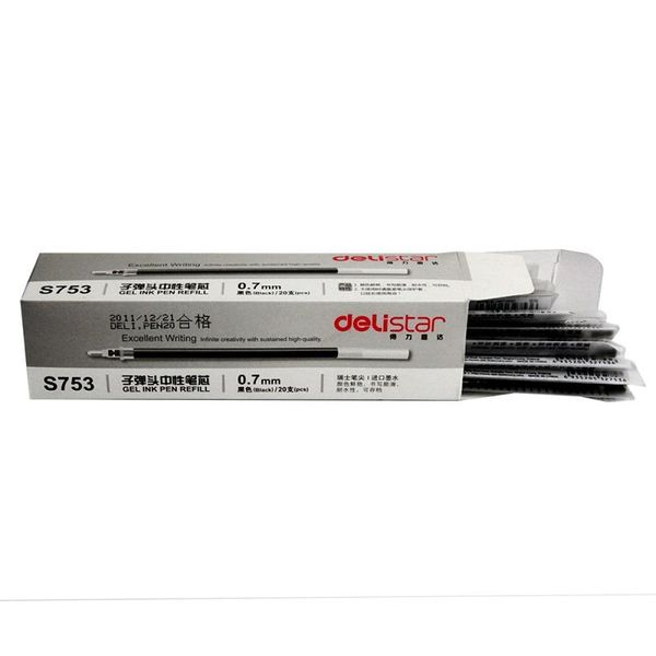 refills deli 20 pcs black gel refill 0.7mm 131.5 *5.5 mm replacement pen s753, Black;red
refills deli 20 pcs black gel refill 0.7mm 131.5 *5.5 mm replacement pen s753, Black;red