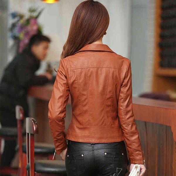 fashion autumn women pu leather jacket slim motor outwear zippers roupas de couro femininos plus size 4xl elegant punk coat 201124, Black
fashion autumn women pu leather jacket slim motor outwear zippers roupas de couro femininos plus size 4xl elegant punk coat 201124, Black