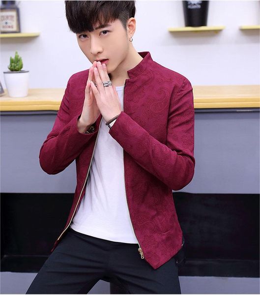 spring and autumn men's jacket slim youth men handsome coat high street casual formal wear jackets, Black;brown
spring and autumn men's jacket slim youth men handsome coat high street casual formal wear jackets, Black;brown