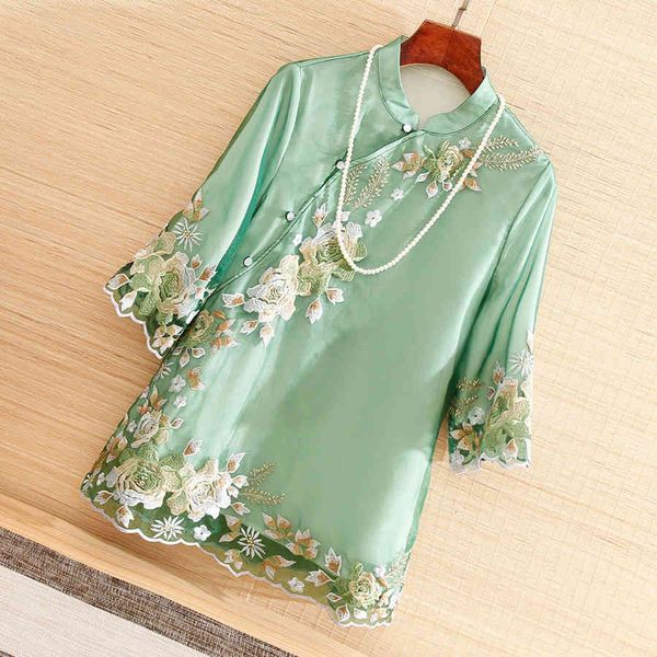 dress high-end spring summer chinese style embroidery gardenia organza blouse women fashion elegant loose lady shirt s-xxl, Black;gray
dress high-end spring summer chinese style embroidery gardenia organza blouse women fashion elegant loose lady shirt s-xxl, Black;gray