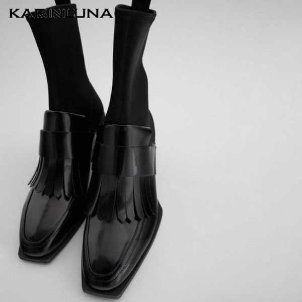boots 2021 arrivals plus size 35-40 stylish band design leather women shoes chunky heels ankel, Black
boots 2021 arrivals plus size 35-40 stylish band design leather women shoes chunky heels ankel, Black