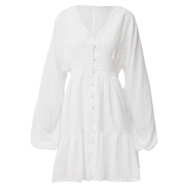 casual dresses women see-through lace trim dress adults button-down solid color lantern sleeve v-neck, Black;gray
casual dresses women see-through lace trim dress adults button-down solid color lantern sleeve v-neck, Black;gray