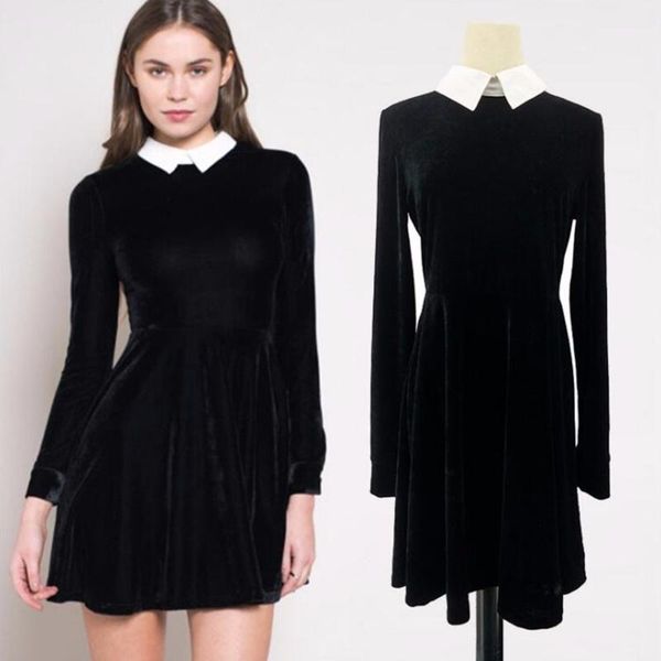 casual dresses 2021 autumn fashion ladies long sleeve turn down collar high waist a line dress school vestidos, Black;gray
casual dresses 2021 autumn fashion ladies long sleeve turn down collar high waist a line dress school vestidos, Black;gray