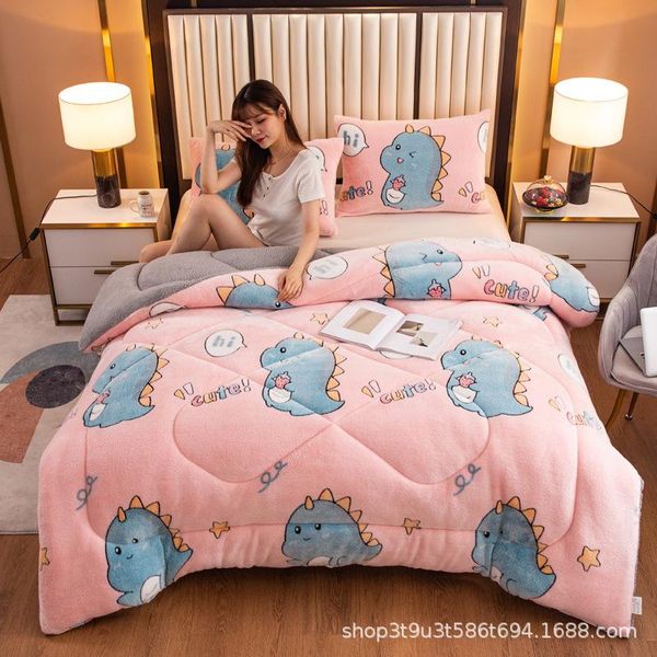 comforters & sets winter snow fleece lamb velvet quilt milk core thickened student dormitory king size blanket cover
comforters & sets winter snow fleece lamb velvet quilt milk core thickened student dormitory king size blanket cover