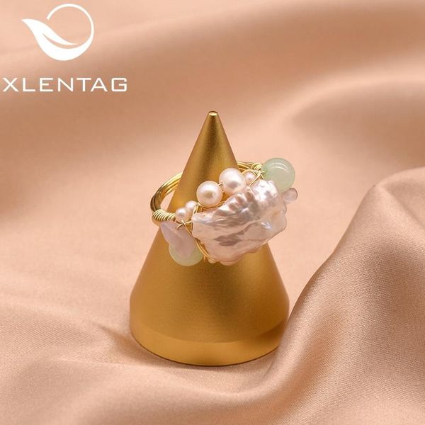 cluster rings xlentag original design natural pink baroque pearl green stone for women girl daughter adjustable jewelry party gr0233, Golden;silver
cluster rings xlentag original design natural pink baroque pearl green stone for women girl daughter adjustable jewelry party gr0233, Golden;silver