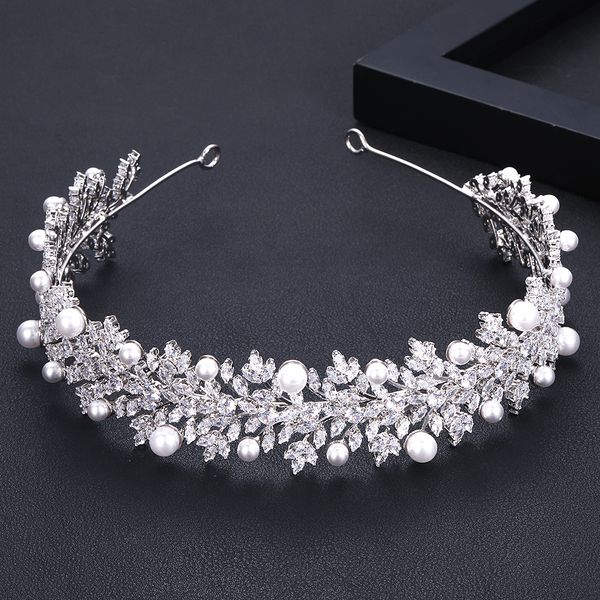 janekelly crystal pearl ladies wedding band headpieces with cube zircon bridal hair accessories headdress bridal hair tiaras, Golden;white
janekelly crystal pearl ladies wedding band headpieces with cube zircon bridal hair accessories headdress bridal hair tiaras, Golden;white