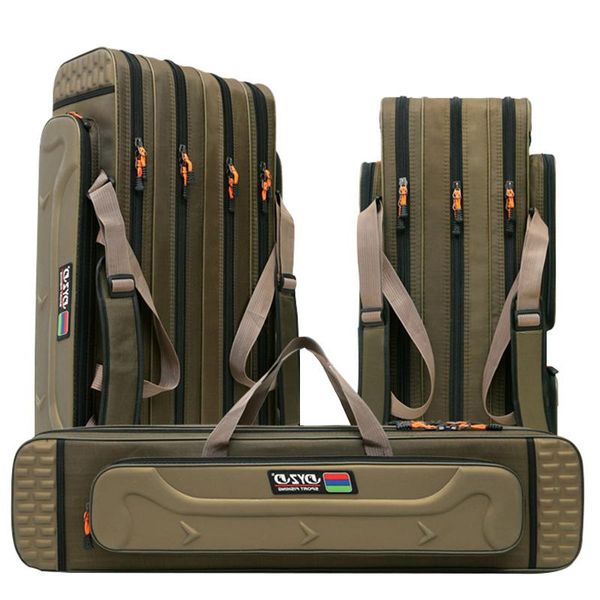 fishing accessories 80-120cm bag 2-4 layers multifunctional rod reel lure pole tackle storage case gear tool travel