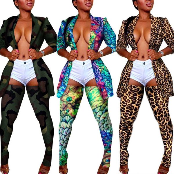 women's two piece pants fashion printed 2 pieces autumn outfit women long sleeve turn down collar blazer and stockings, White
women's two piece pants fashion printed 2 pieces autumn outfit women long sleeve turn down collar blazer and stockings, White