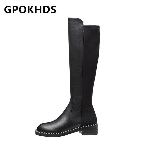 boots gpokhds 2021 women knee-high cow leather winter short plush zipper round toe string bead med heels female size 39, Black
boots gpokhds 2021 women knee-high cow leather winter short plush zipper round toe string bead med heels female size 39, Black