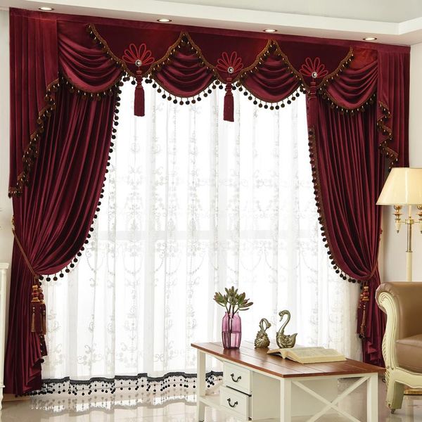 curtain & drapes custom luxury european thicken red color wedding room italy velvet cloth blackout valance tulle e915
curtain & drapes custom luxury european thicken red color wedding room italy velvet cloth blackout valance tulle e915