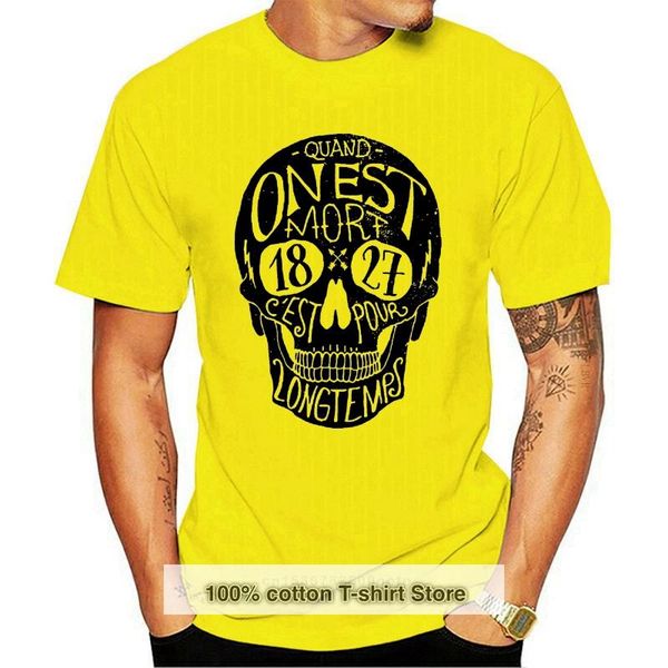 men's t-shirts 2021 fashion t shirt men summer style mort long temps black skull cartoon fun print your own, White;black
men's t-shirts 2021 fashion t shirt men summer style mort long temps black skull cartoon fun print your own, White;black