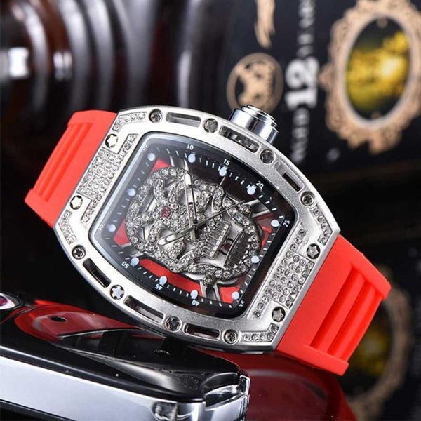 wristwatches sport quartz watch for men rm wristwatch man's clock fashion diamond skeleton watches silicone strap, Slivery;brown
wristwatches sport quartz watch for men rm wristwatch man's clock fashion diamond skeleton watches silicone strap, Slivery;brown
