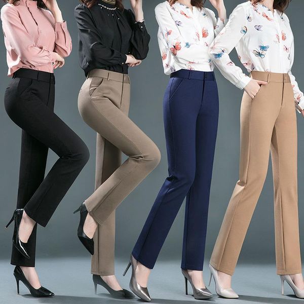 women pant slim fit ladies straight pants high waist solid suit casual regular zipper female plus size clothes 2021 women's & capris, Black;white
women pant slim fit ladies straight pants high waist solid suit casual regular zipper female plus size clothes 2021 women's & capris, Black;white