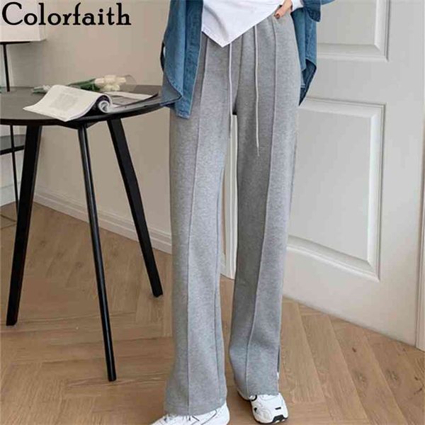 women's spring autumn women pants wide leg high waist sweatpants thicken split ankle-length trousers p402 210427, Black;white
women's spring autumn women pants wide leg high waist sweatpants thicken split ankle-length trousers p402 210427, Black;white