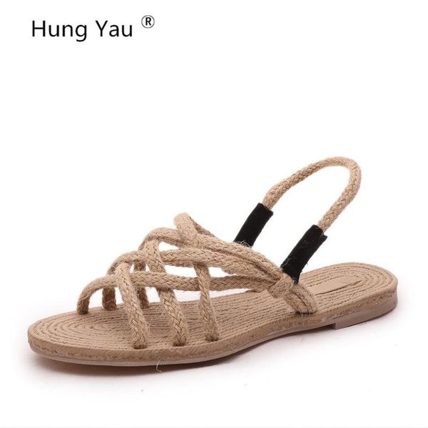 hung yau flat rope cross-tied sandals shoes for women comfortable strap open toe ladies casual black classic concise
hung yau flat rope cross-tied sandals shoes for women comfortable strap open toe ladies casual black classic concise