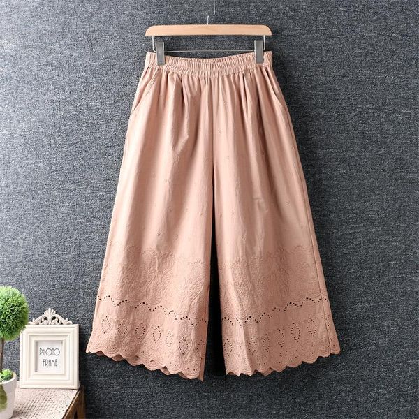 women's pants & capris 2021 summer literary small fresh elastic waist heavy industry embroidery loose wide leg, Black;white
women's pants & capris 2021 summer literary small fresh elastic waist heavy industry embroidery loose wide leg, Black;white