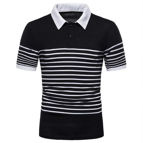 men's polos sale contrast color shirts men stripes casual short sleeve turn-down tshirt summer male business fashion breathable d30, White;black
men's polos sale contrast color shirts men stripes casual short sleeve turn-down tshirt summer male business fashion breathable d30, White;black