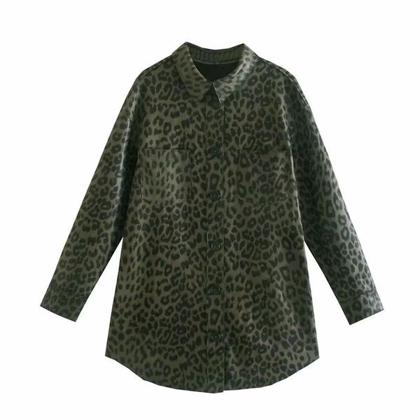 women's blouses & shirts woman elegant armygreen loose leopard long shirt 2021 autumn fashion female oversized print ladies single brea, White
women's blouses & shirts woman elegant armygreen loose leopard long shirt 2021 autumn fashion female oversized print ladies single brea, White