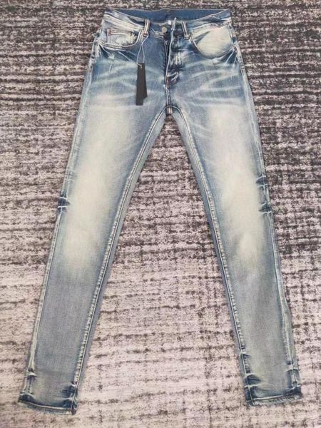 men's jeans men distressed skinny, Blue