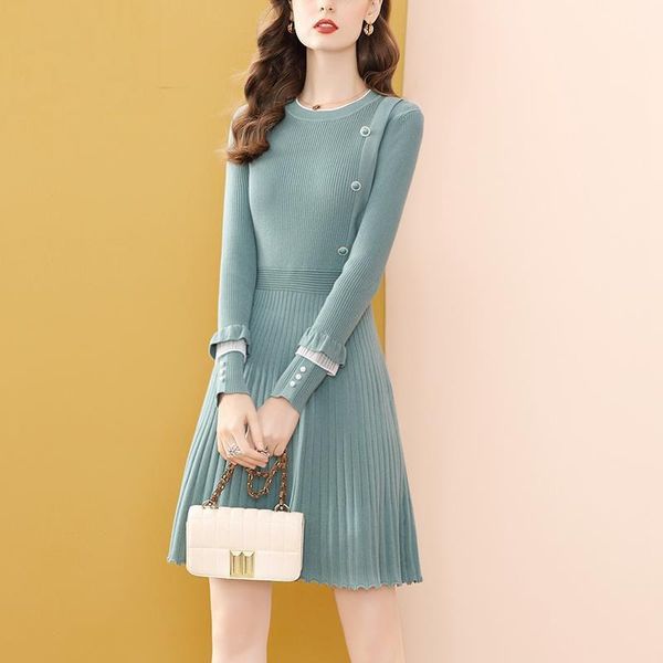 casual dresses sweater dress for women mini solid color round neck pullover thick autumn winter green knitted y266, Black;gray
casual dresses sweater dress for women mini solid color round neck pullover thick autumn winter green knitted y266, Black;gray