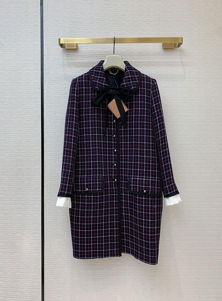 women's wool & blends high-end long coat 2021 early autumn clothing sweet age-reducing bow lace-up woven plaid mid-length, Black
women's wool & blends high-end long coat 2021 early autumn clothing sweet age-reducing bow lace-up woven plaid mid-length, Black