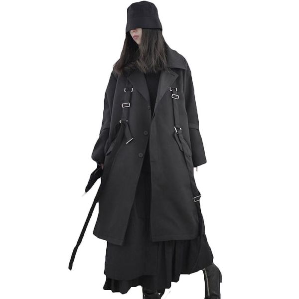 women's trench coats 2021 casual dark black windbreaker irregular loose slim spring autumn mid-length coat 57c, Tan;black
women's trench coats 2021 casual dark black windbreaker irregular loose slim spring autumn mid-length coat 57c, Tan;black