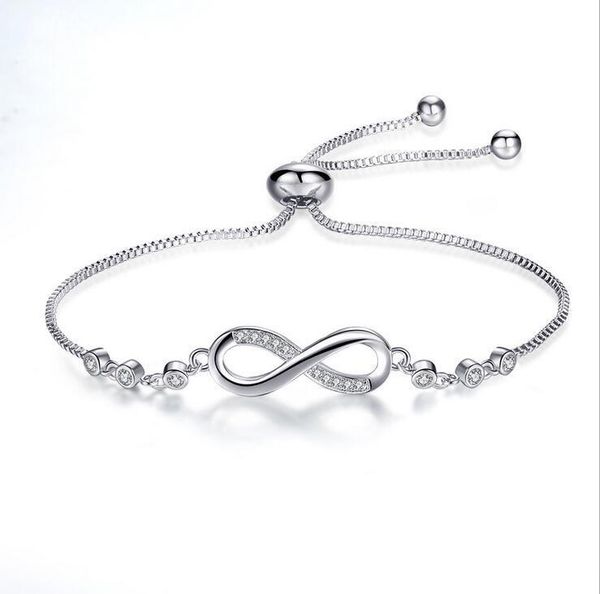 charm bracelets 2021 genuine 925 sterling silver luxury number eight clear cubic zircon crystal bracelet jewelry, Golden;silver
charm bracelets 2021 genuine 925 sterling silver luxury number eight clear cubic zircon crystal bracelet jewelry, Golden;silver