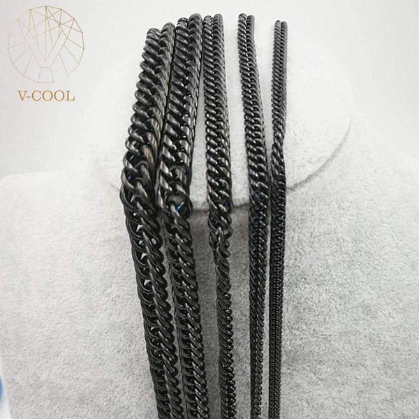 hip hop men's stainless steel black chain necklace 3/4/5/6/7/8/9/12/14/16mm wide retro cuban choker vp939 chains, Silver
hip hop men's stainless steel black chain necklace 3/4/5/6/7/8/9/12/14/16mm wide retro cuban choker vp939 chains, Silver