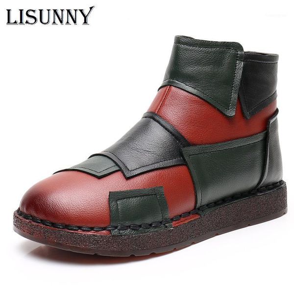 boots lisunny 2021 winter genuine leather shoes women ankle slip-on mixed colours handmade vintage flat ladies warm1, Black
boots lisunny 2021 winter genuine leather shoes women ankle slip-on mixed colours handmade vintage flat ladies warm1, Black