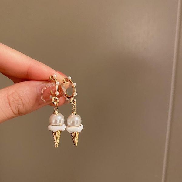 dangle & chandelier cute cream drop earrings for women food style pearls, Silver
dangle & chandelier cute cream drop earrings for women food style pearls, Silver