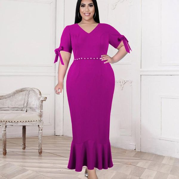 plus size dresses elegant v neck beading short sleeve tunics ankle length mermaid dress for classy women party dinner, Black
plus size dresses elegant v neck beading short sleeve tunics ankle length mermaid dress for classy women party dinner, Black