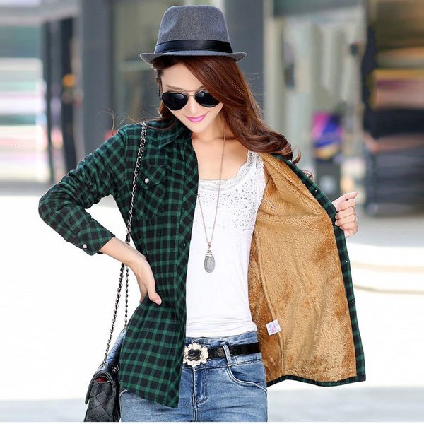 jackets women winter thick plaid shirt thickness vintage long sleeve lady warm shirts casual 100% cotton blouses style velvet s2910, Black;brown
jackets women winter thick plaid shirt thickness vintage long sleeve lady warm shirts casual 100% cotton blouses style velvet s2910, Black;brown