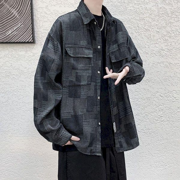men's casual shirts fonekie japanese retro ethnic men long sleeve korean trend loose color matching button up shirt jacket mens, White;black
men's casual shirts fonekie japanese retro ethnic men long sleeve korean trend loose color matching button up shirt jacket mens, White;black