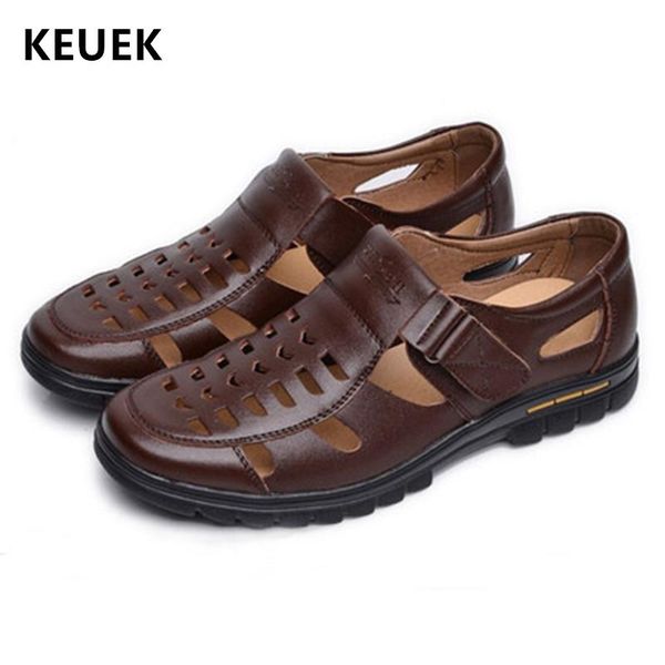 sandals classics summer men business fashion male sandalias father beach shoes soft breathable leather flats 02c, Black
sandals classics summer men business fashion male sandalias father beach shoes soft breathable leather flats 02c, Black